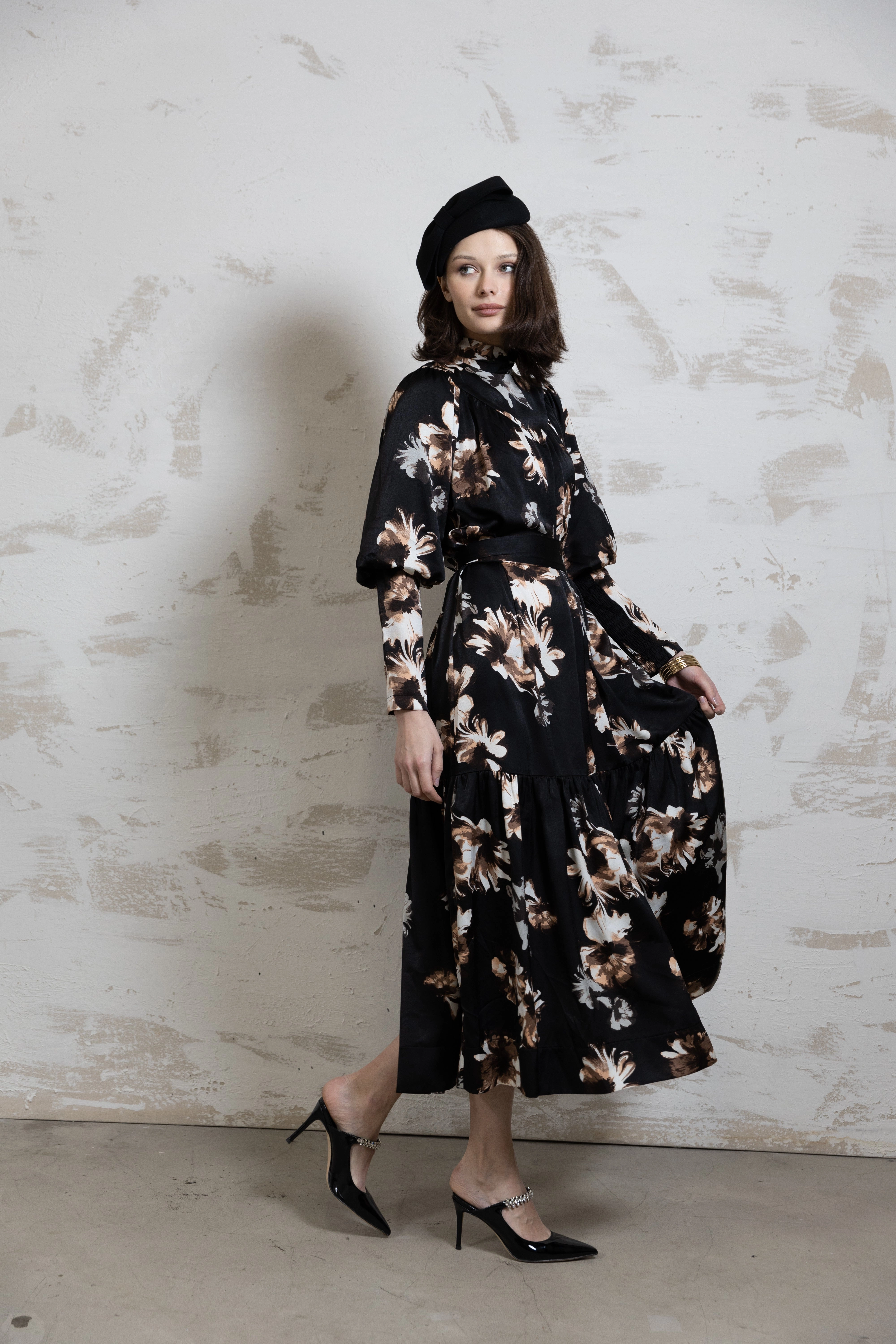 Holly Floral Dress Timeless office dress Art Soul