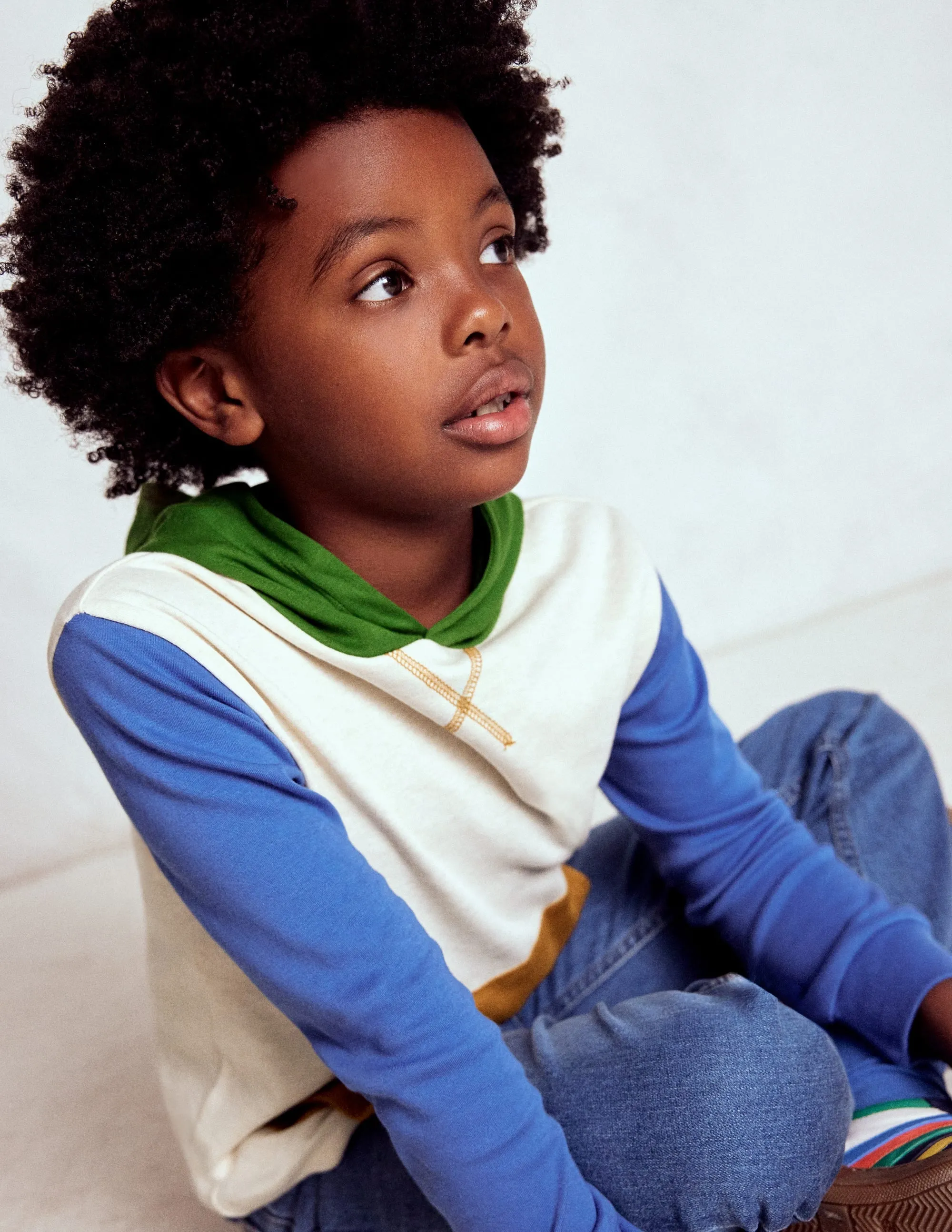 Casual Tank FlexibleMobility Hooded Mid-weight T-shirt-Oatmeal Marl/ Blue River