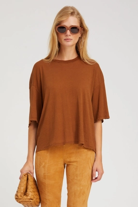 MeshPanel Chestnut Boxy Tee