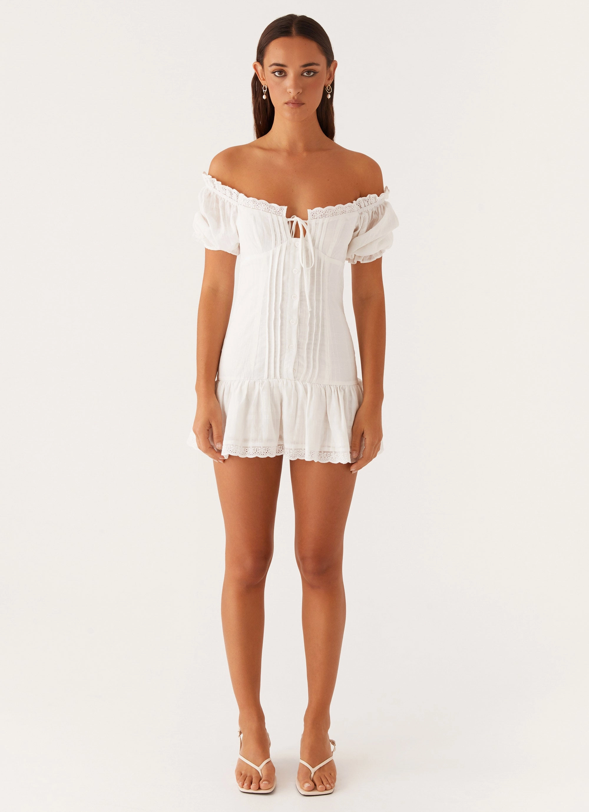 Hundred Percent Mini Dress - White