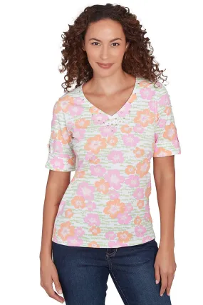 LightweightLayeredFabric I Pink I Can Hibiscus Top