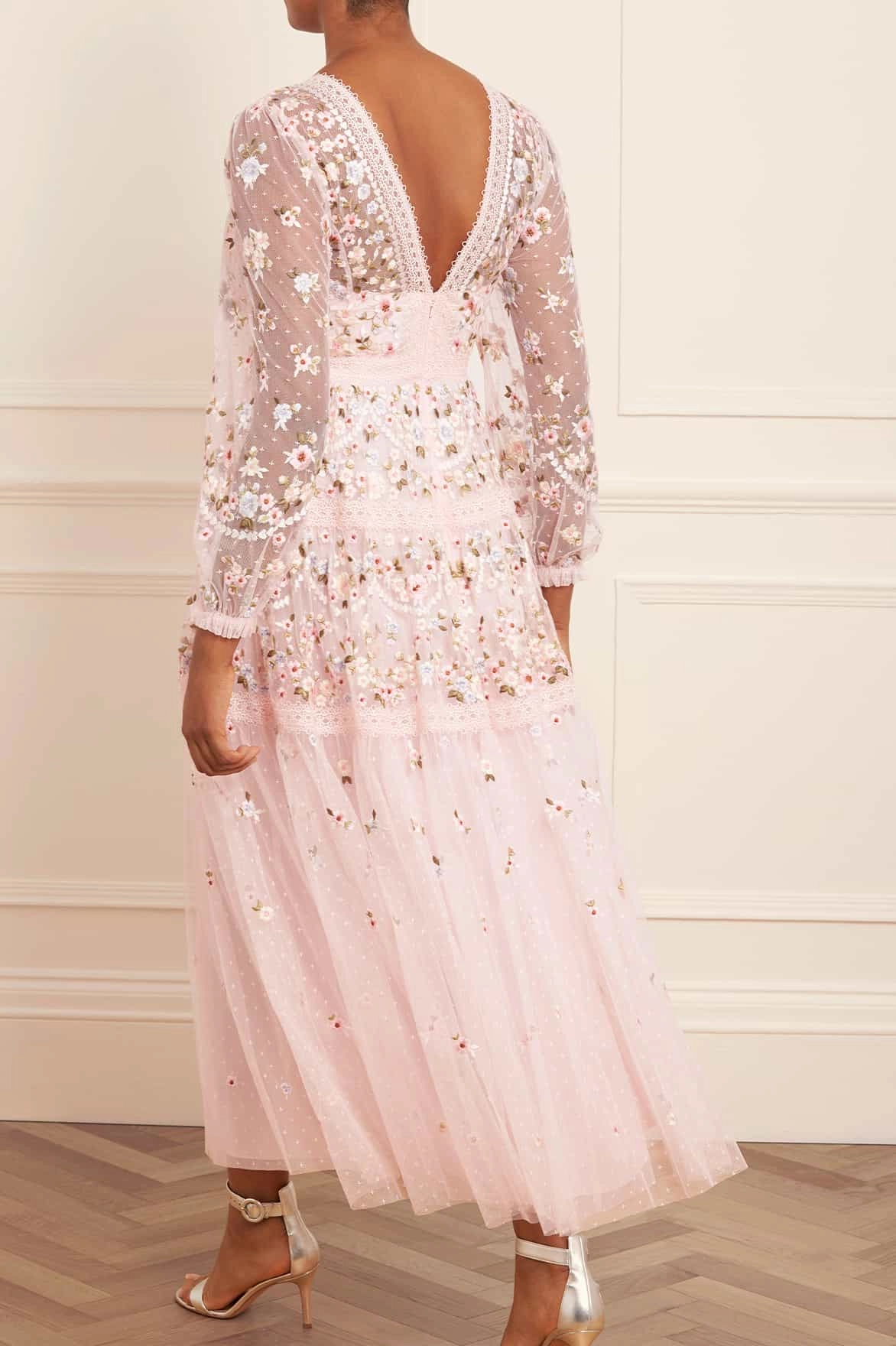 Garland Ribbon Ankle Gown Casual Elegance Perfect Design