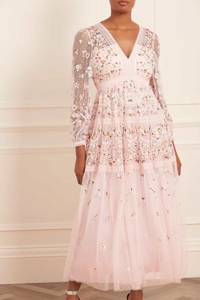 Garland Ribbon Ankle Gown retro-style