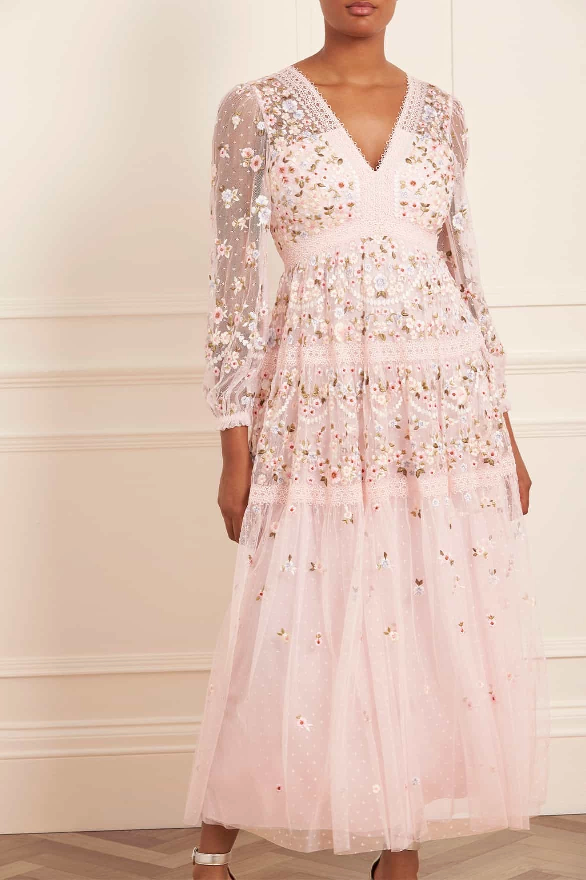 Garland Ribbon Ankle Gown retro-style