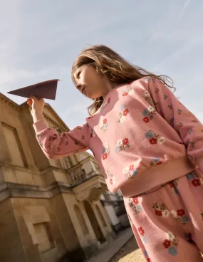 Simple and Chic Printed Sweatshirt-Hotchpotch Floral