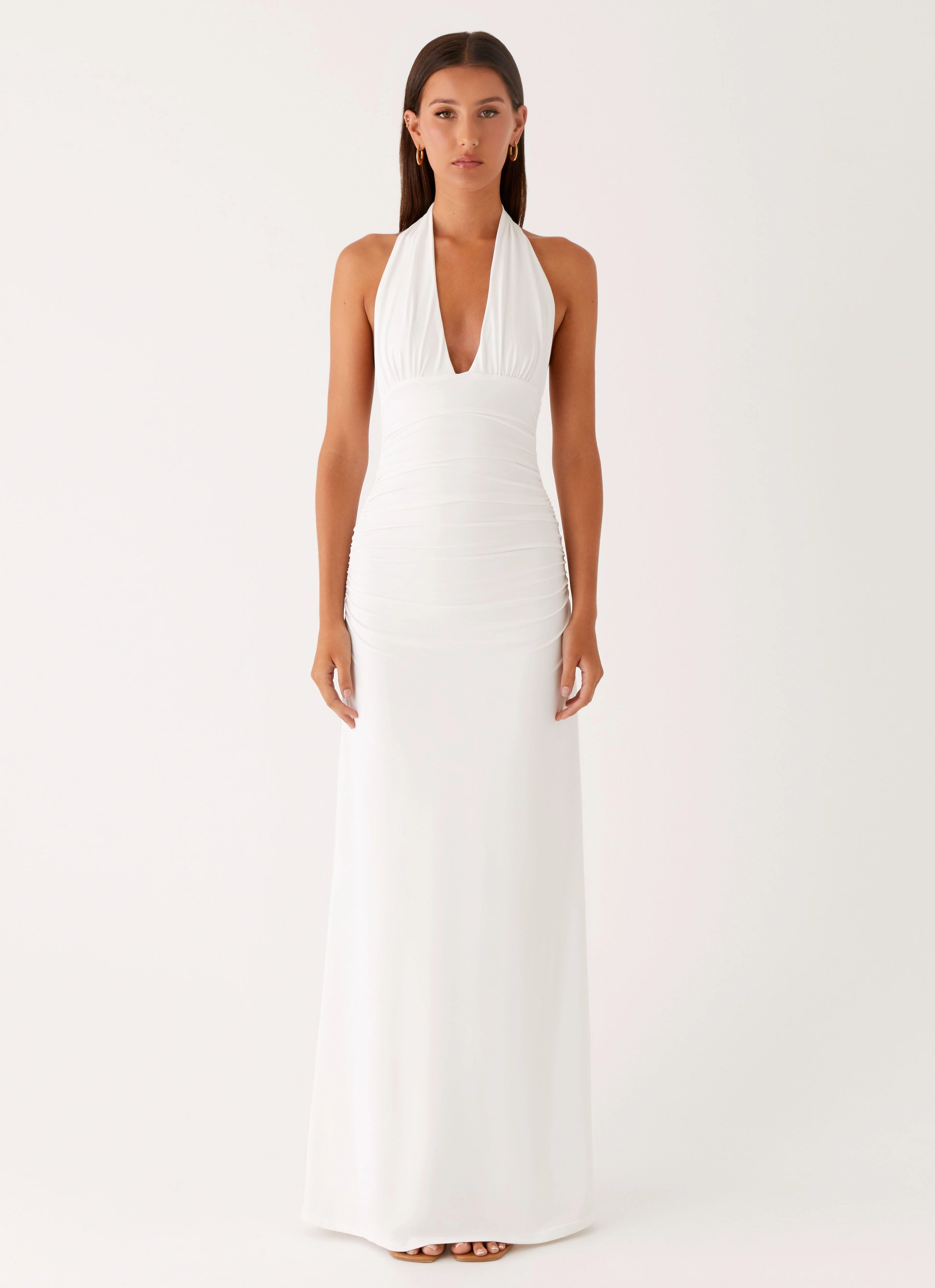 Ilaria Halter Maxi Dress - White