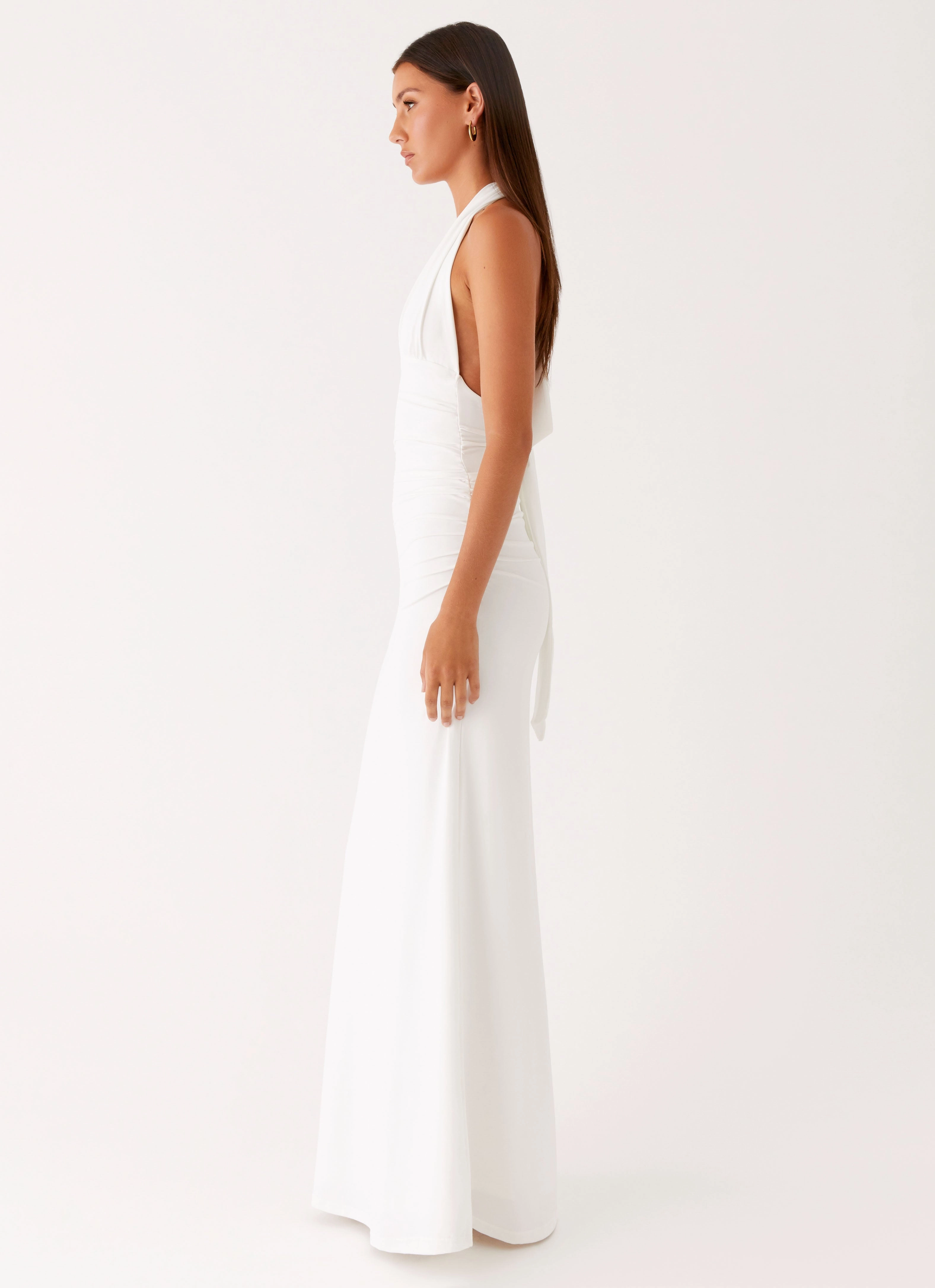 Ilaria Halter Maxi Dress - White