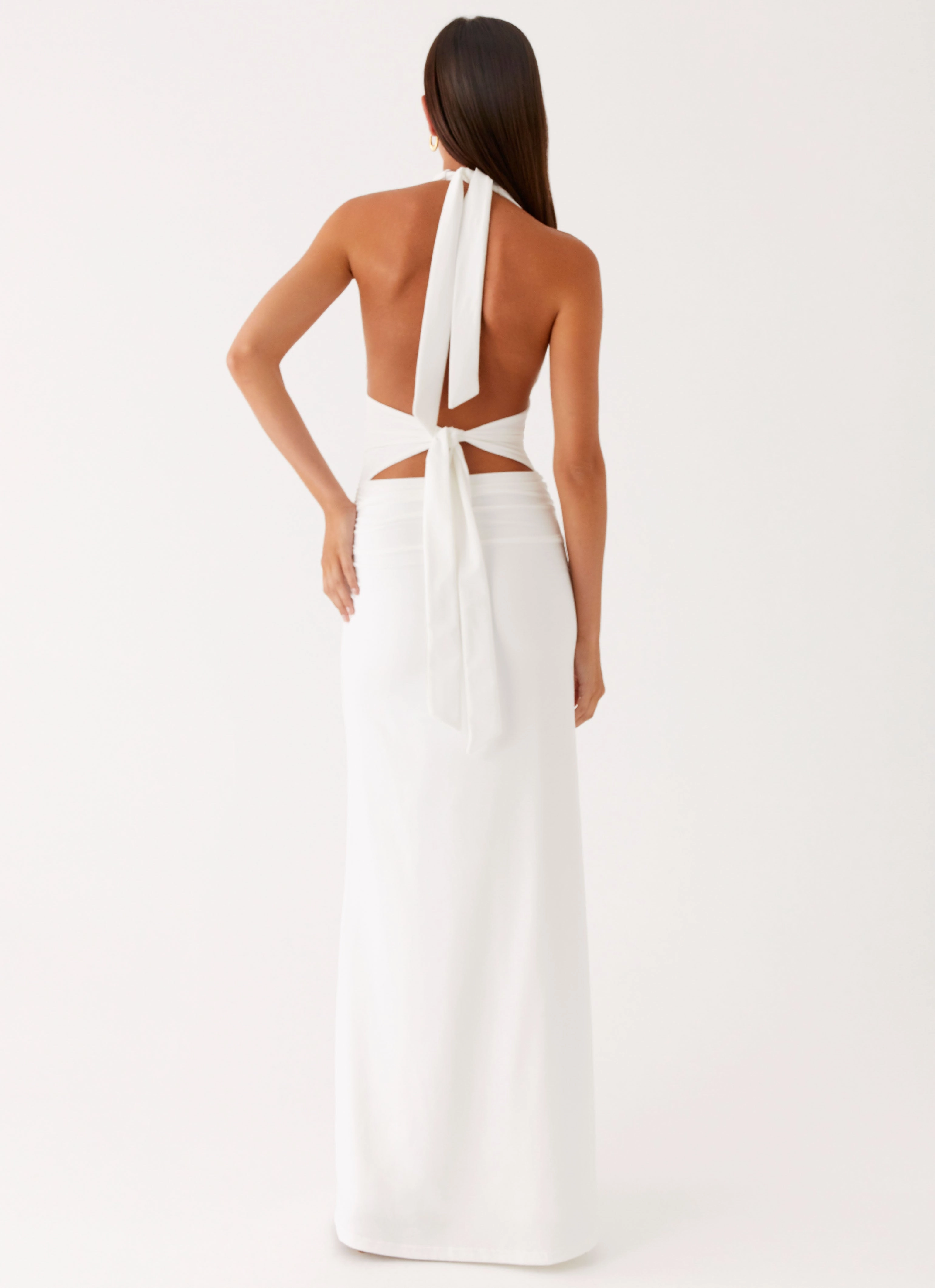 Ilaria Halter Maxi Dress - White