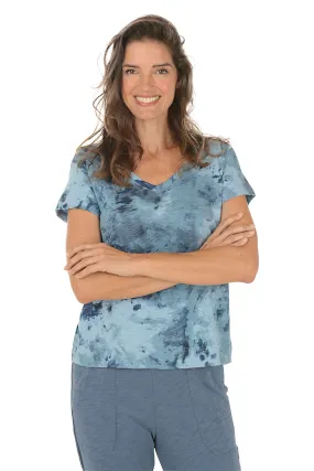 Indigo Mineral Dye V-Neck Tee Unstructured Fit
