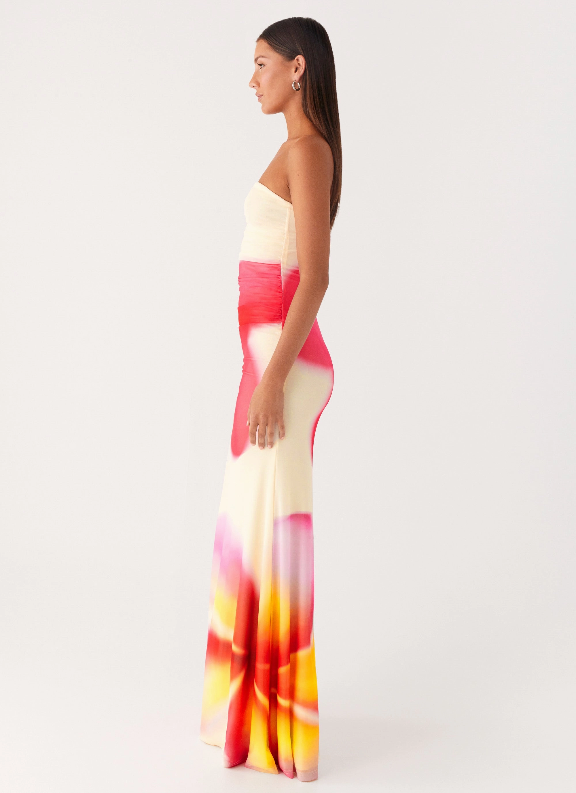 Iroha Strapless Maxi Dress - Frangipani Yellow