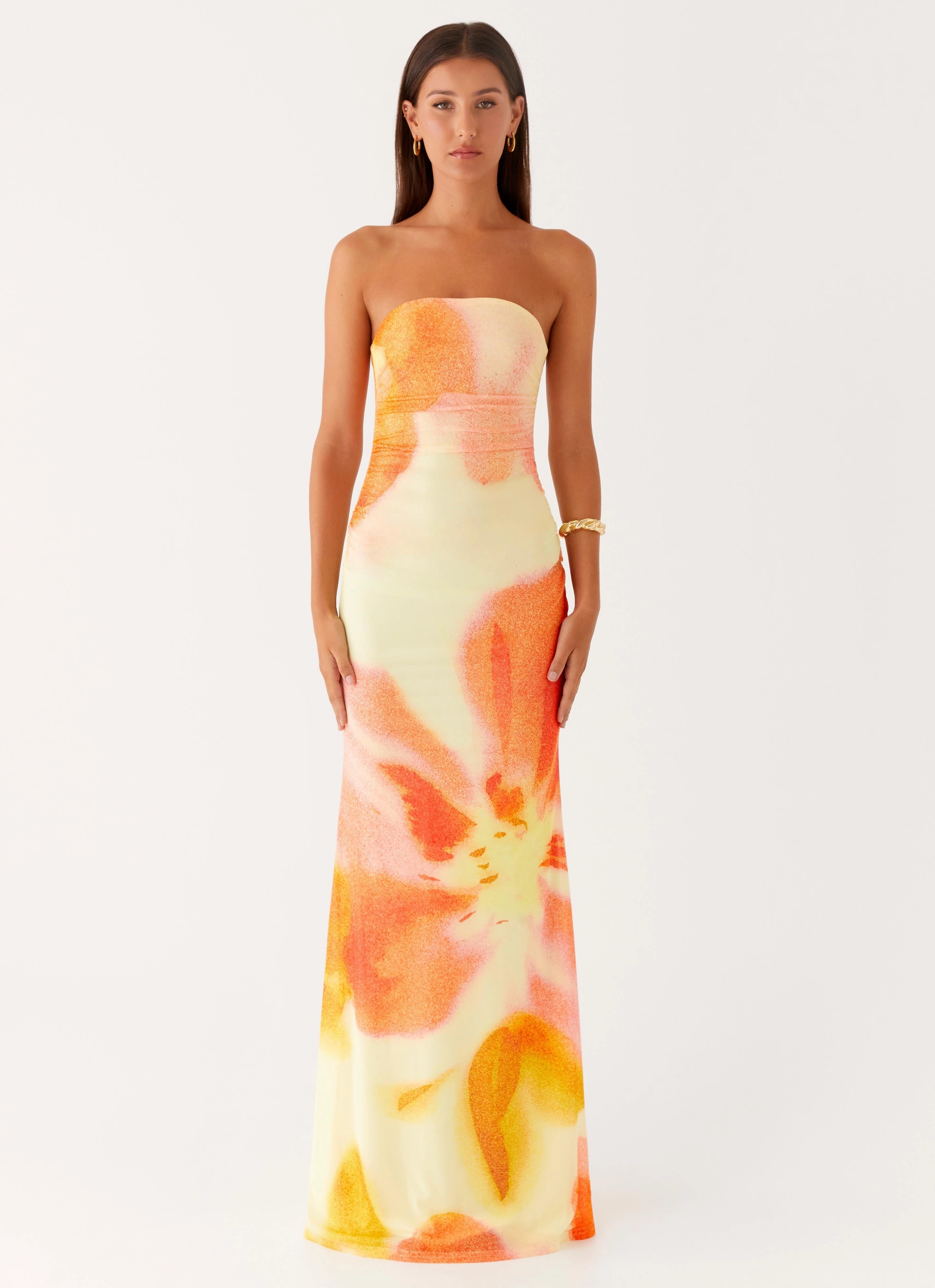 Iroha Strapless Maxi Dress - Mimosa Blossom
