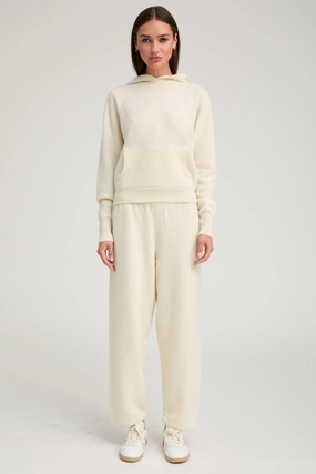 Ivory Cashmere Sweatpants MinimalistStyle