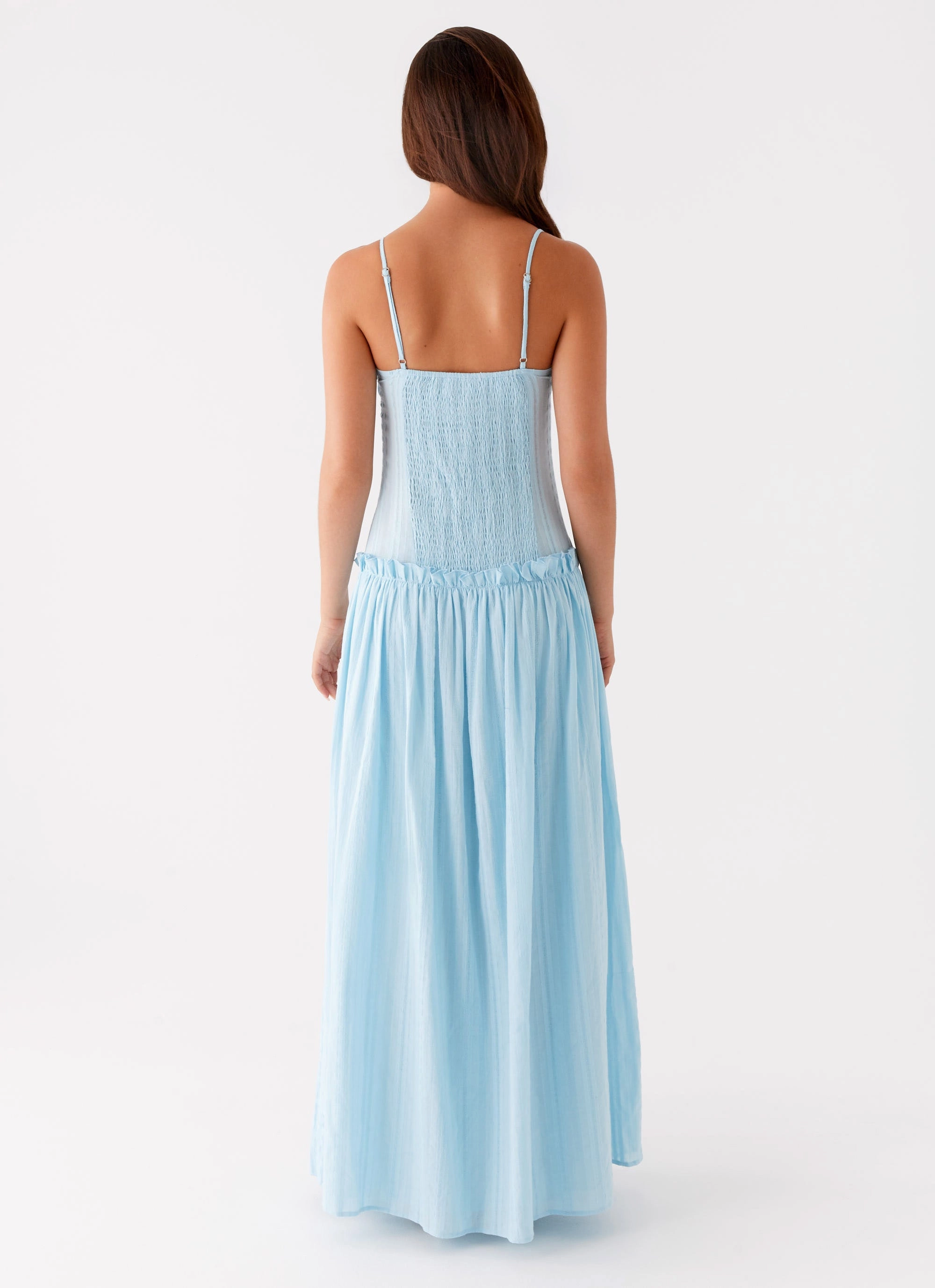 Jacinda Drop Waist Maxi Dress - Blue