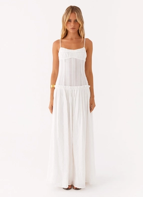 Jacinda Drop Waist Maxi Dress - Ivory