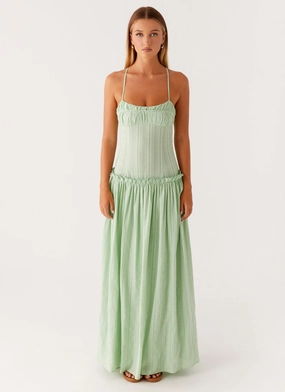 Jacinda Drop Waist Maxi Dress - Sage
