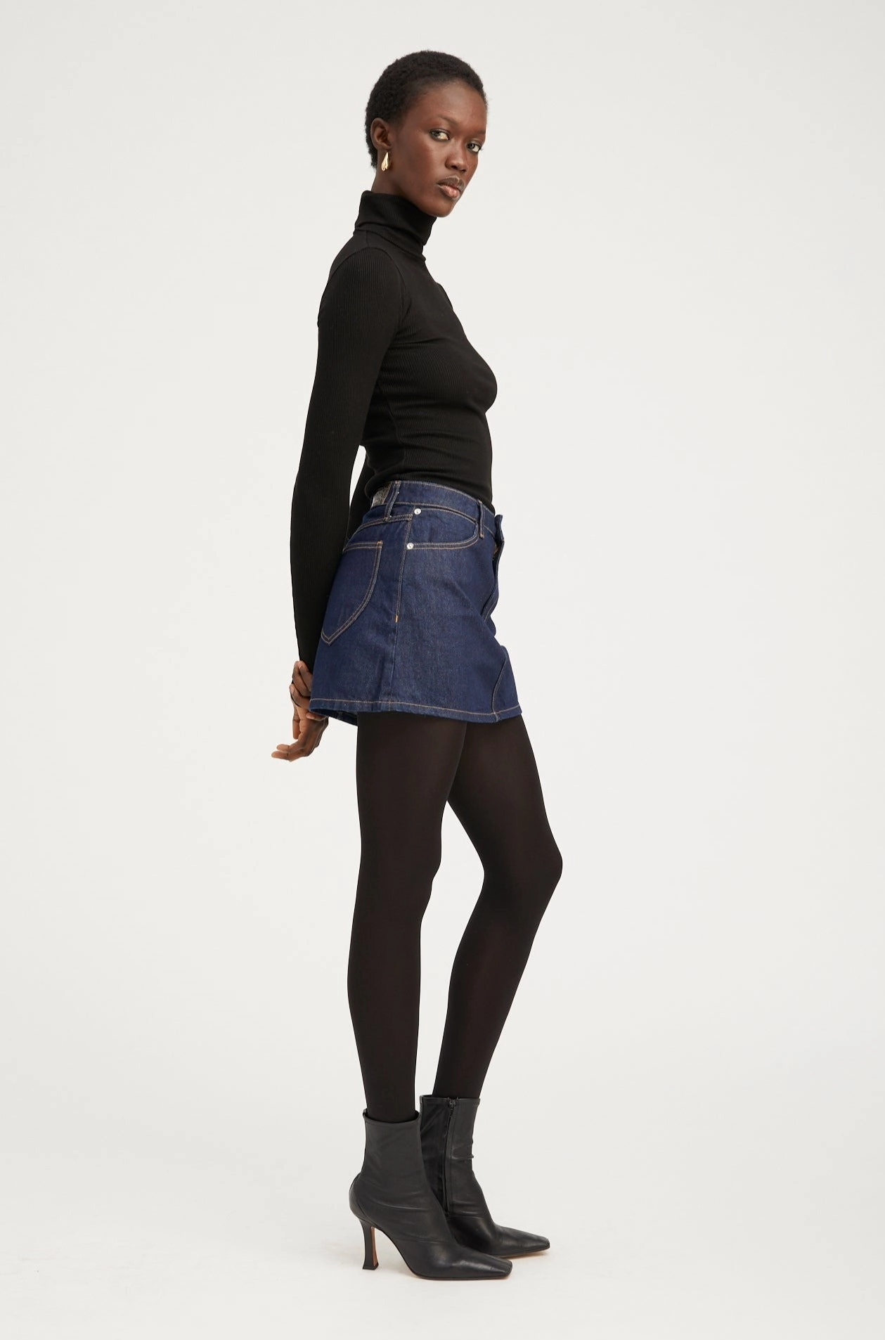 Anti Odor Treatment Jane Denim A-Line Mini Skirt