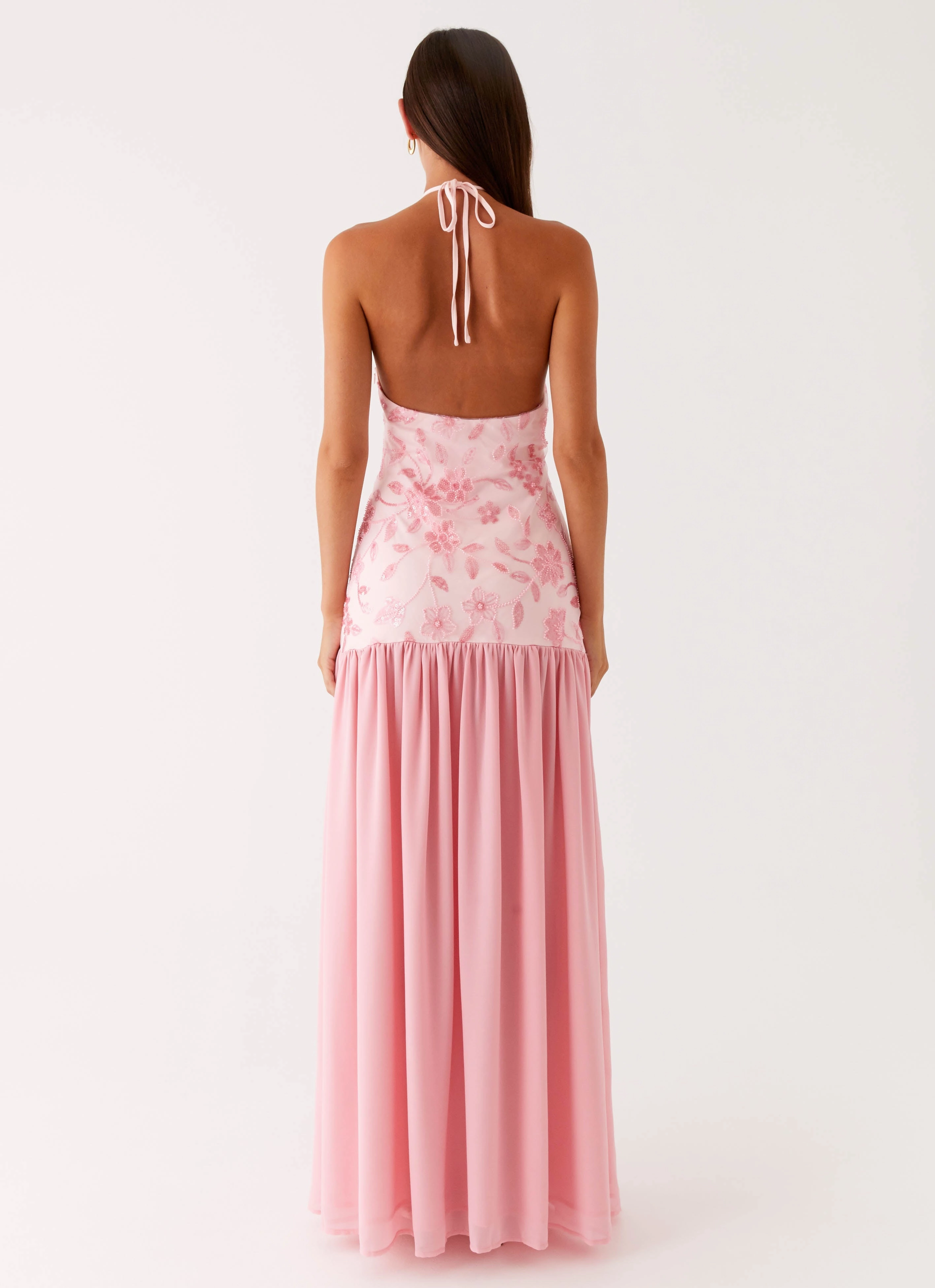 Janelle Beaded Maxi Dress - Pink
