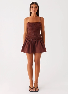 Jaxi Mini Dress - Chocolate