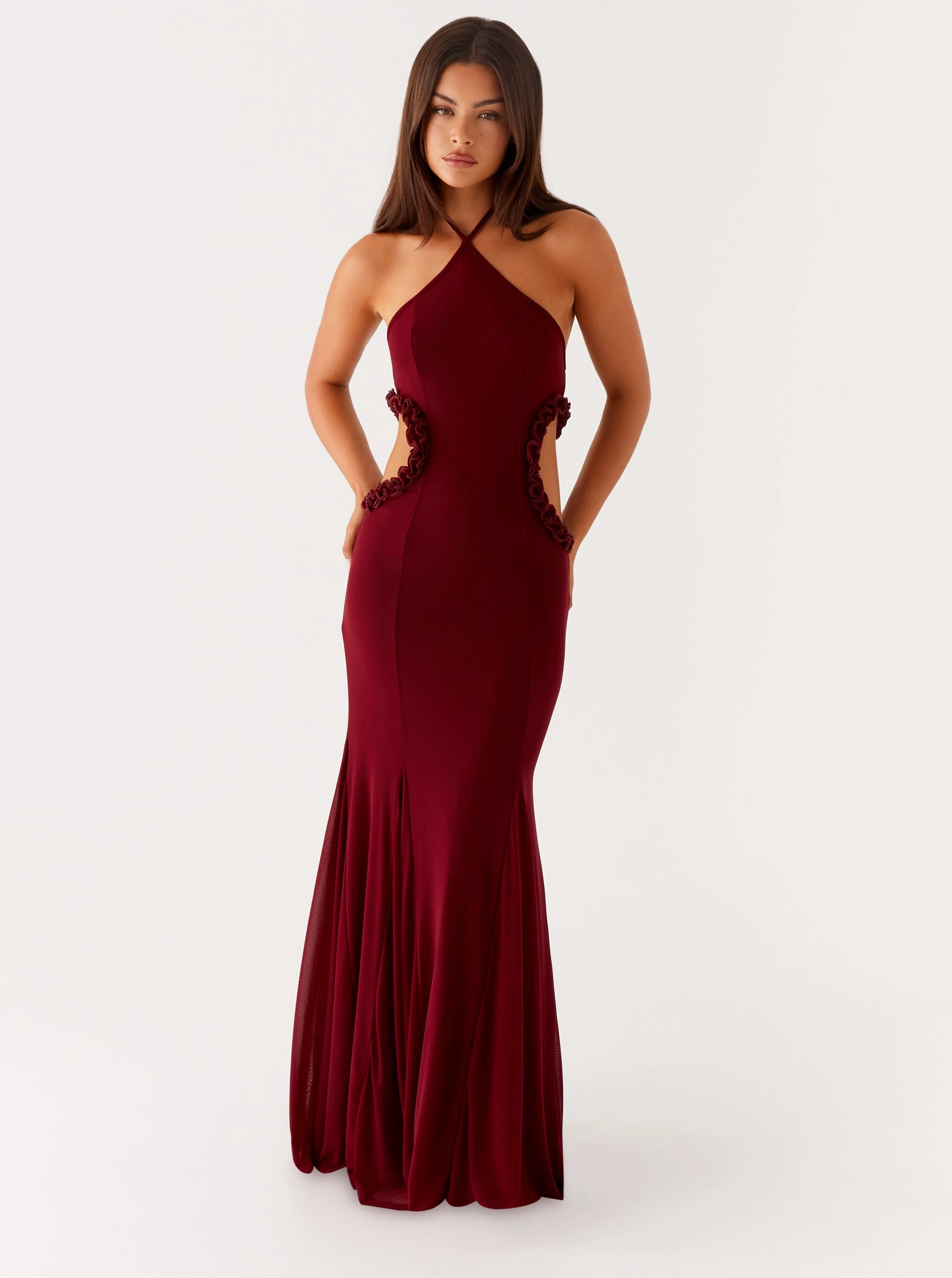 Jemima Maxi Dress - Raspberry Wine