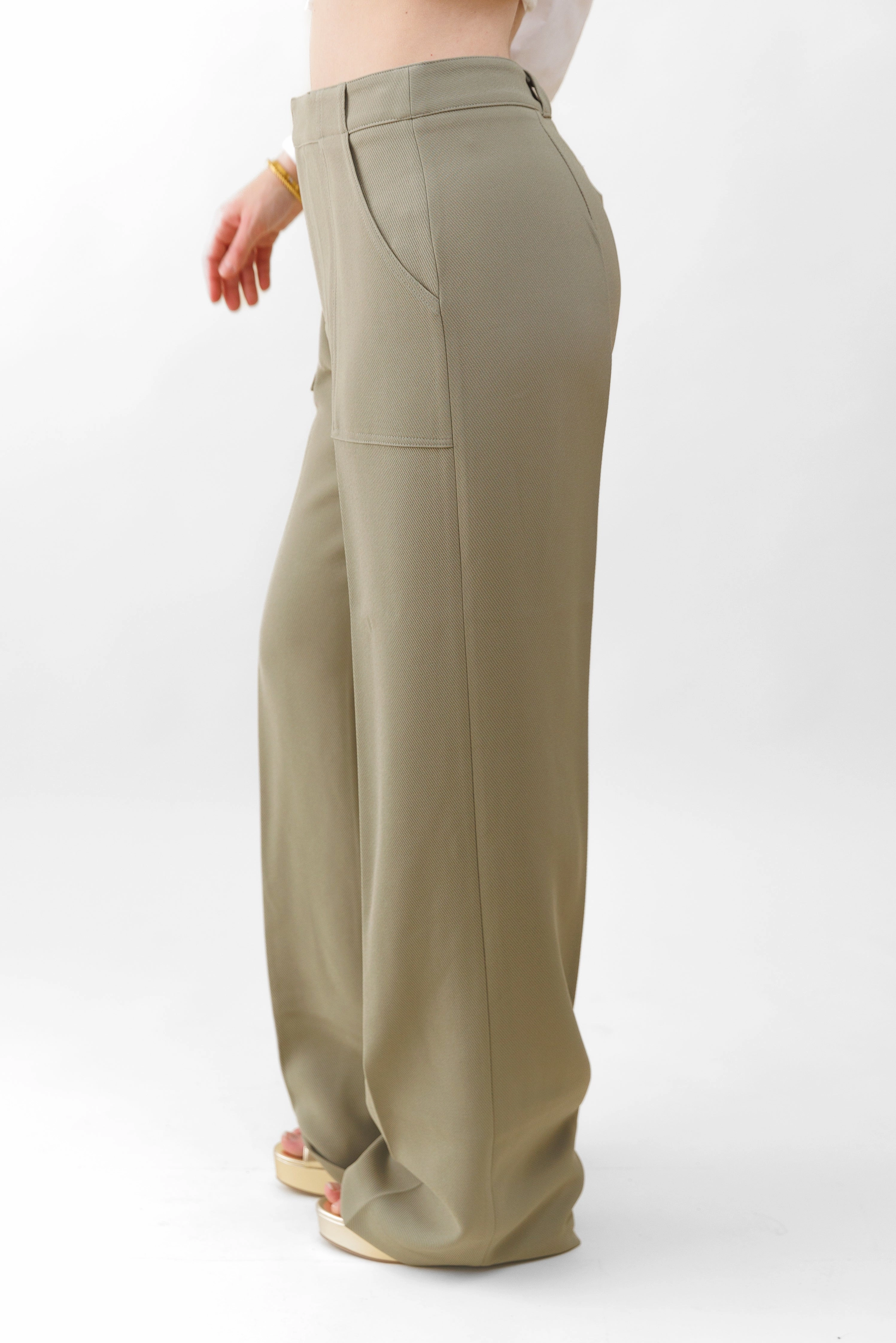 JENNA TEXTURED WIDE-LEG PANTS Comfy Movement