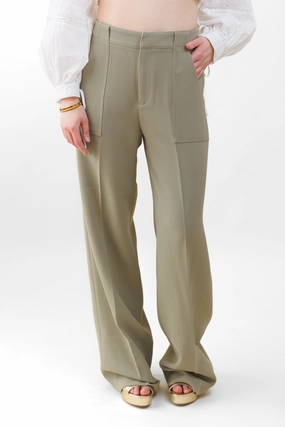 JENNA TEXTURED WIDE-LEG PANTS Fashion Stretch
