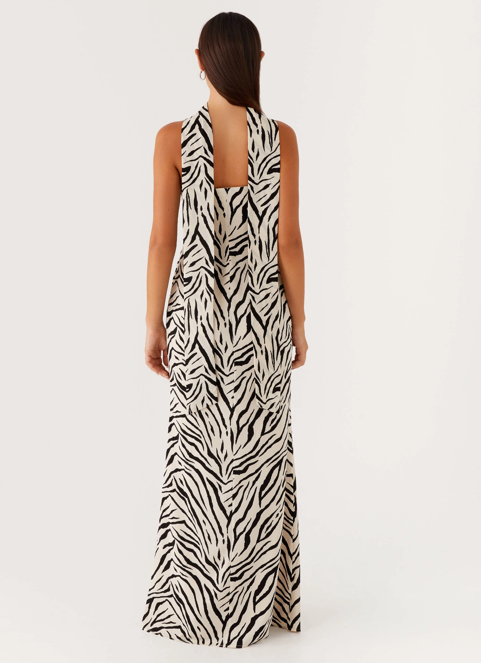 Jigsaw Strapless Maxi Dress - Zebra