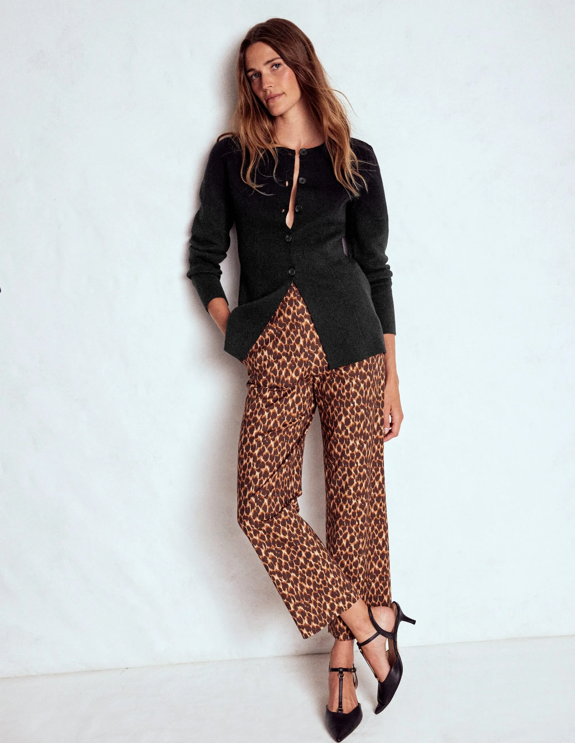 Fade Resistant Dye Joanna Fitted Knitted Jacket-Black