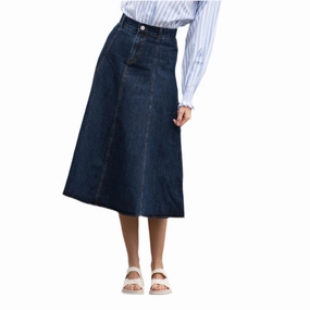 Jules Denim Panel Skirt Style Vibes Curvy Fit