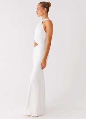 Juliander Knot Maxi Dress - White