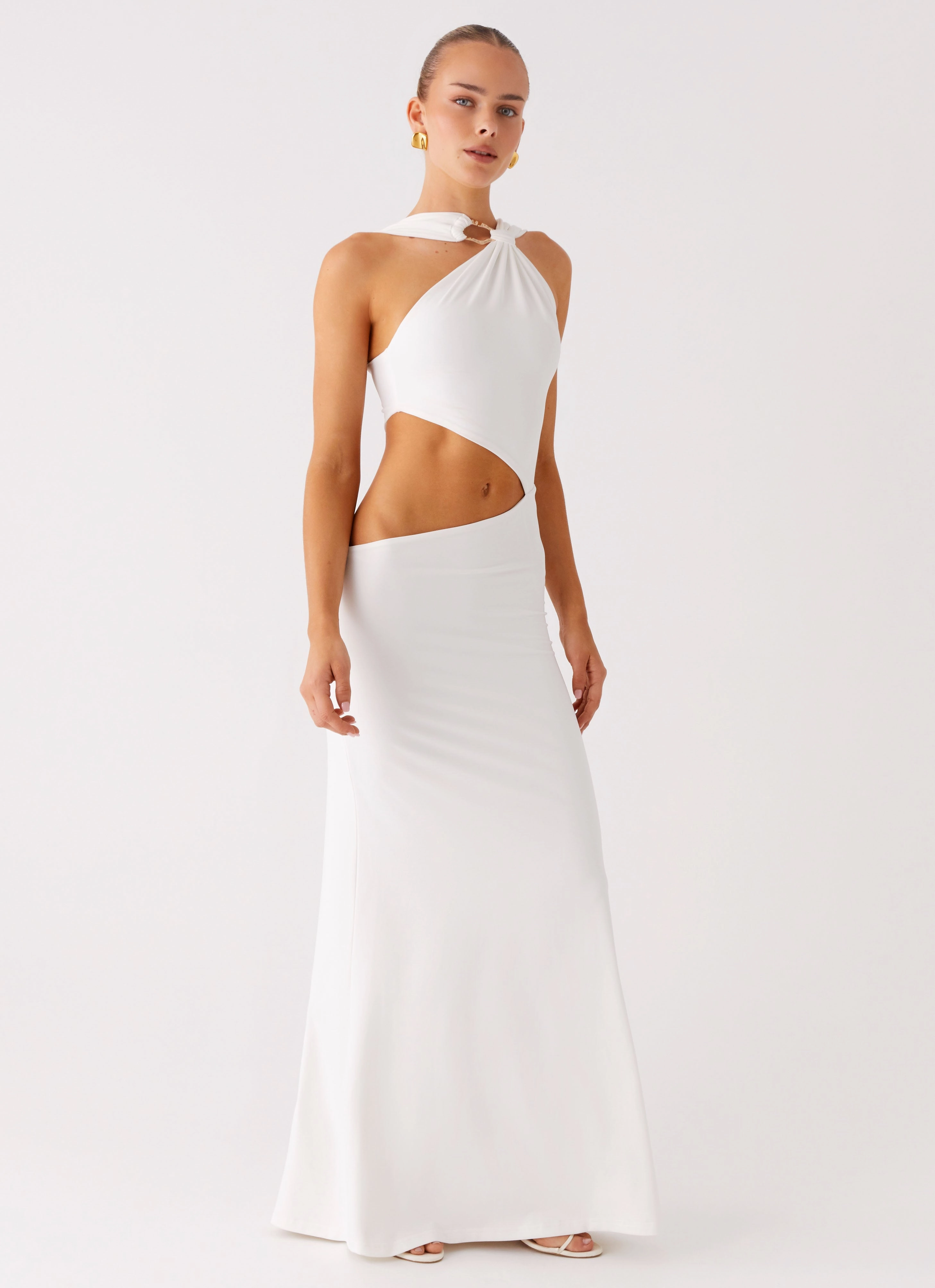 Juliander Knot Maxi Dress - White