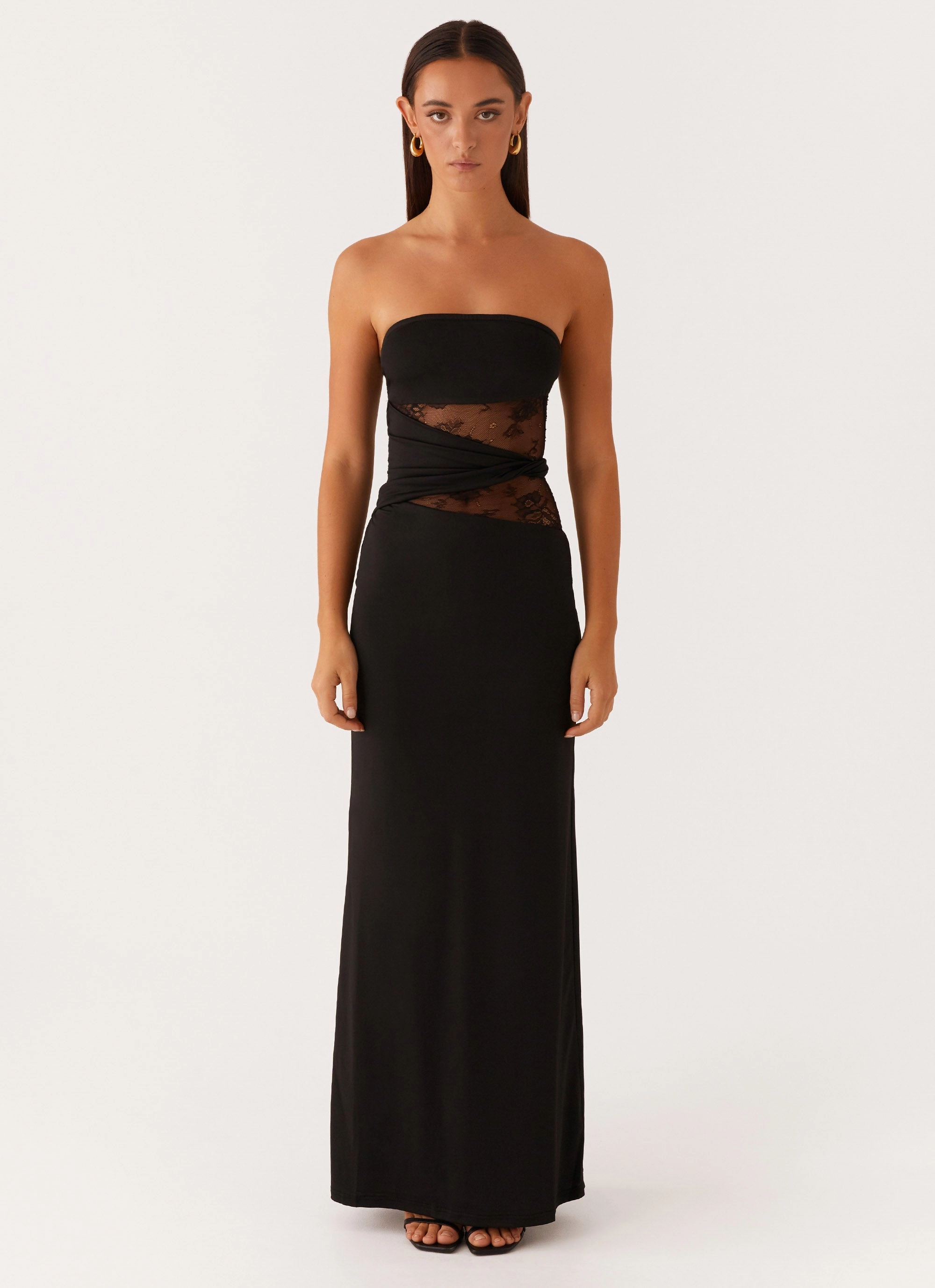 Karma Strapless Maxi Dress - Black