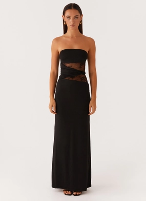 Karma Strapless Maxi Dress - Black