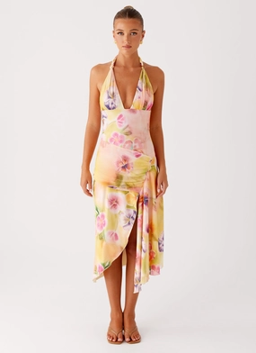 Kayce Midi Dress - Sunburst Floral
