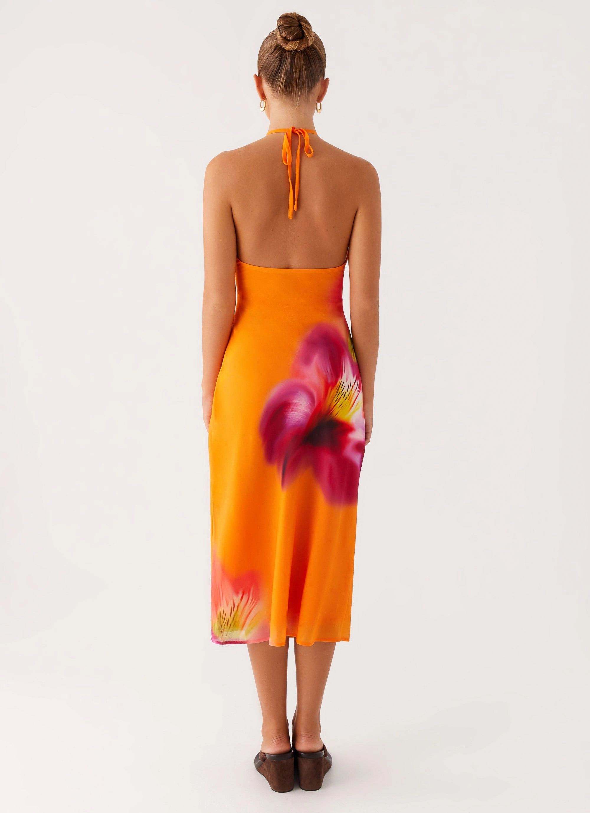 Kea Midi Dress - Orange Tropical