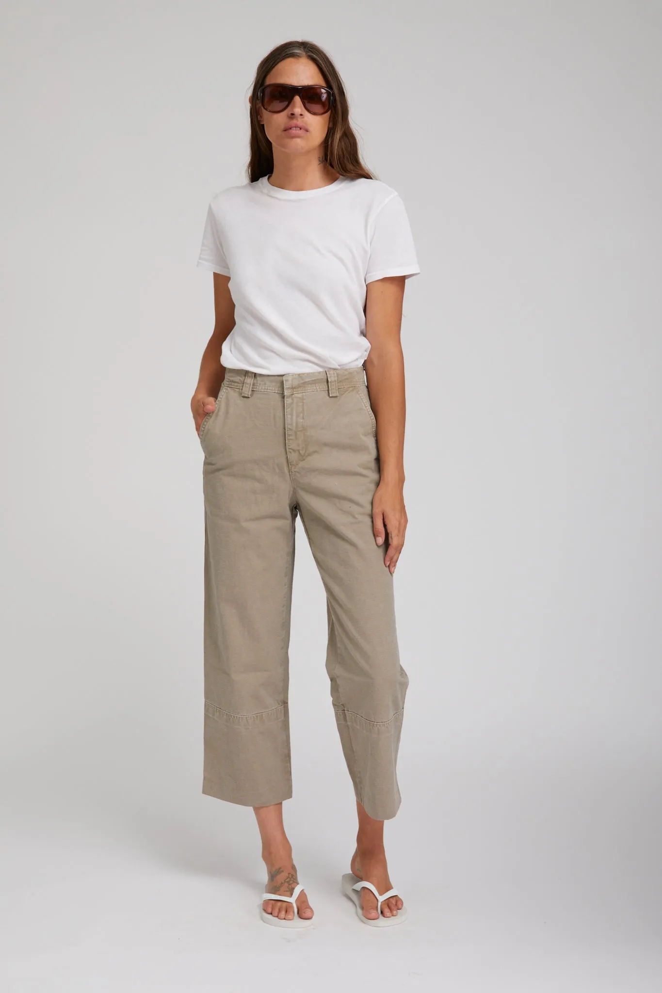 Day To Night Khaki Classic Cotton Pants