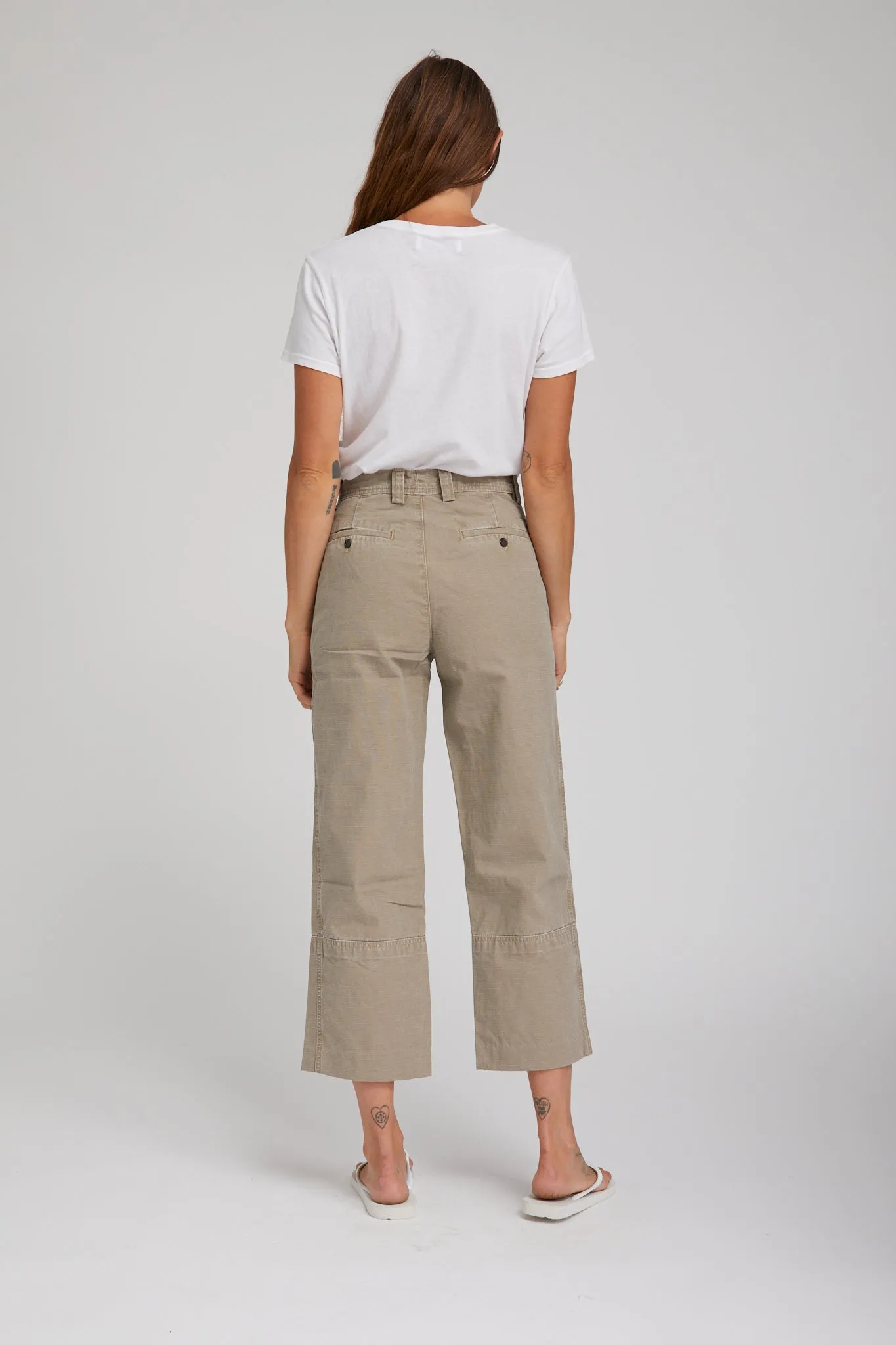 Four Way Stretch Khaki Classic Cotton Pants