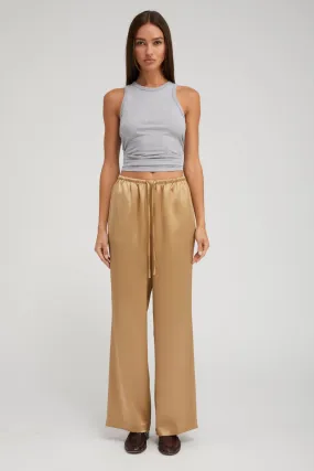 Move Easy Khaki Silk Kauai Pants
