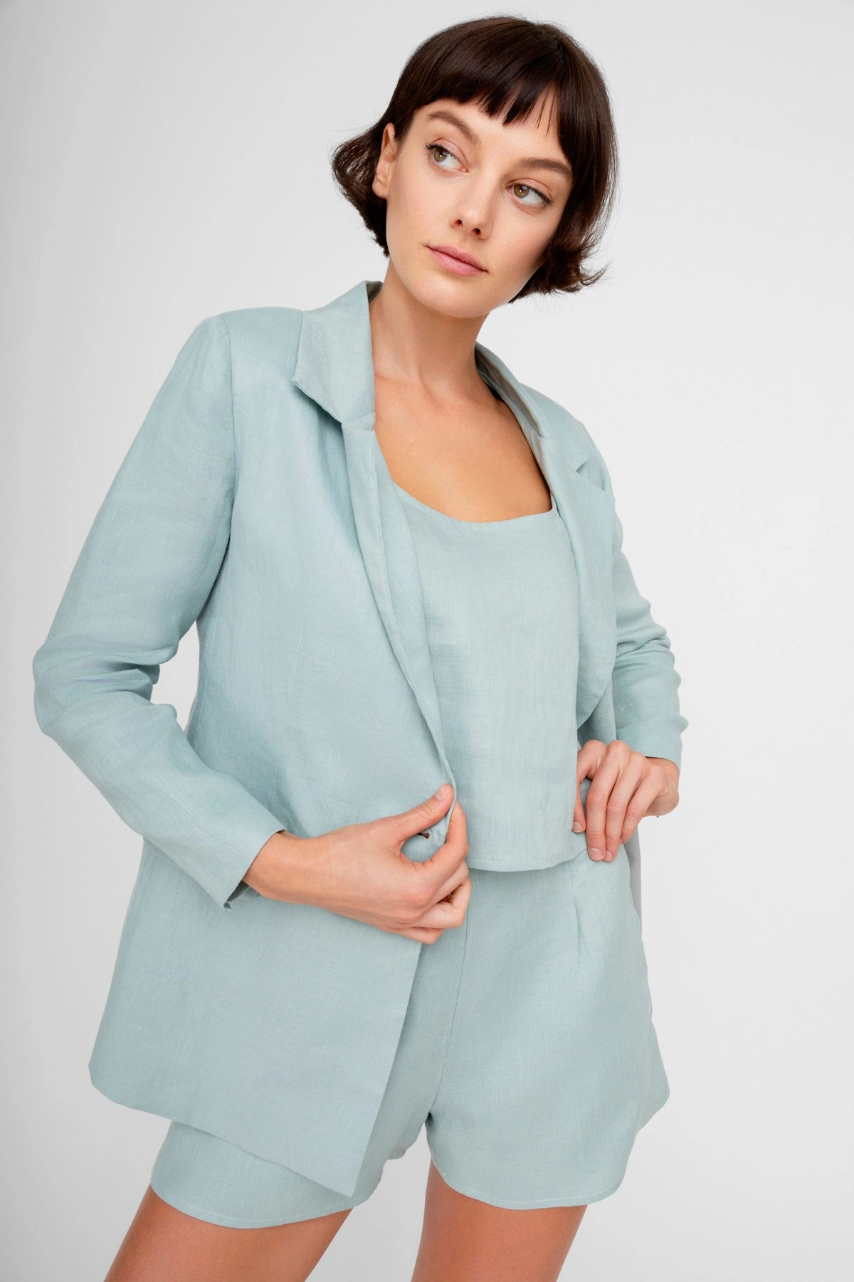 KHATIE SHORTS ZipperedSecurity suit jacket