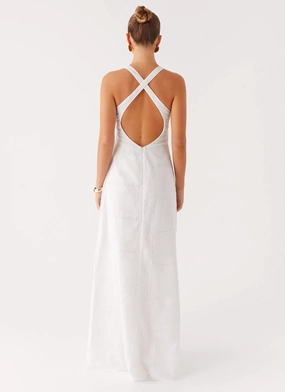 Kiana Halter Maxi Dress - White