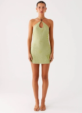 Kiara Beaded Mini Dress - Mint