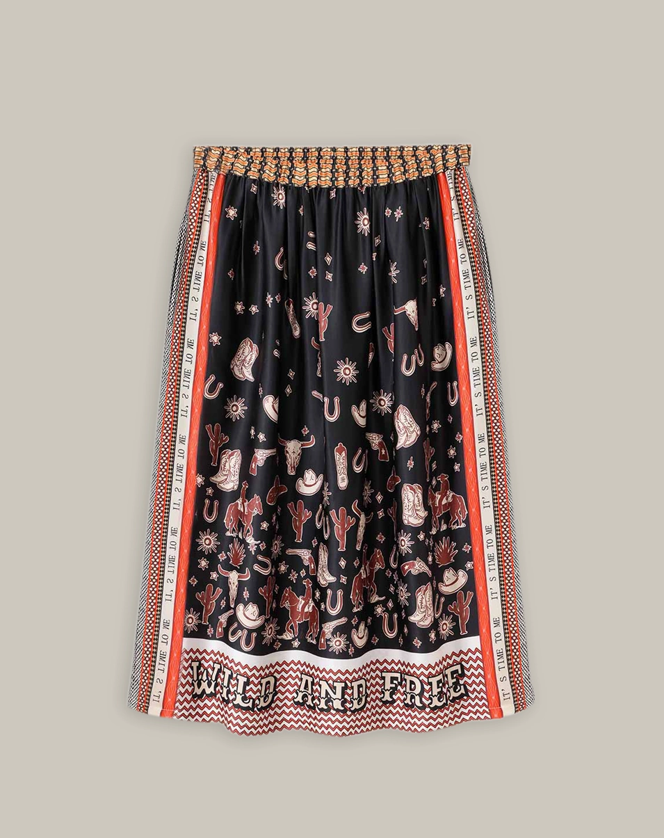 quick dry VANESSA PRINTED MIDI SKIRT