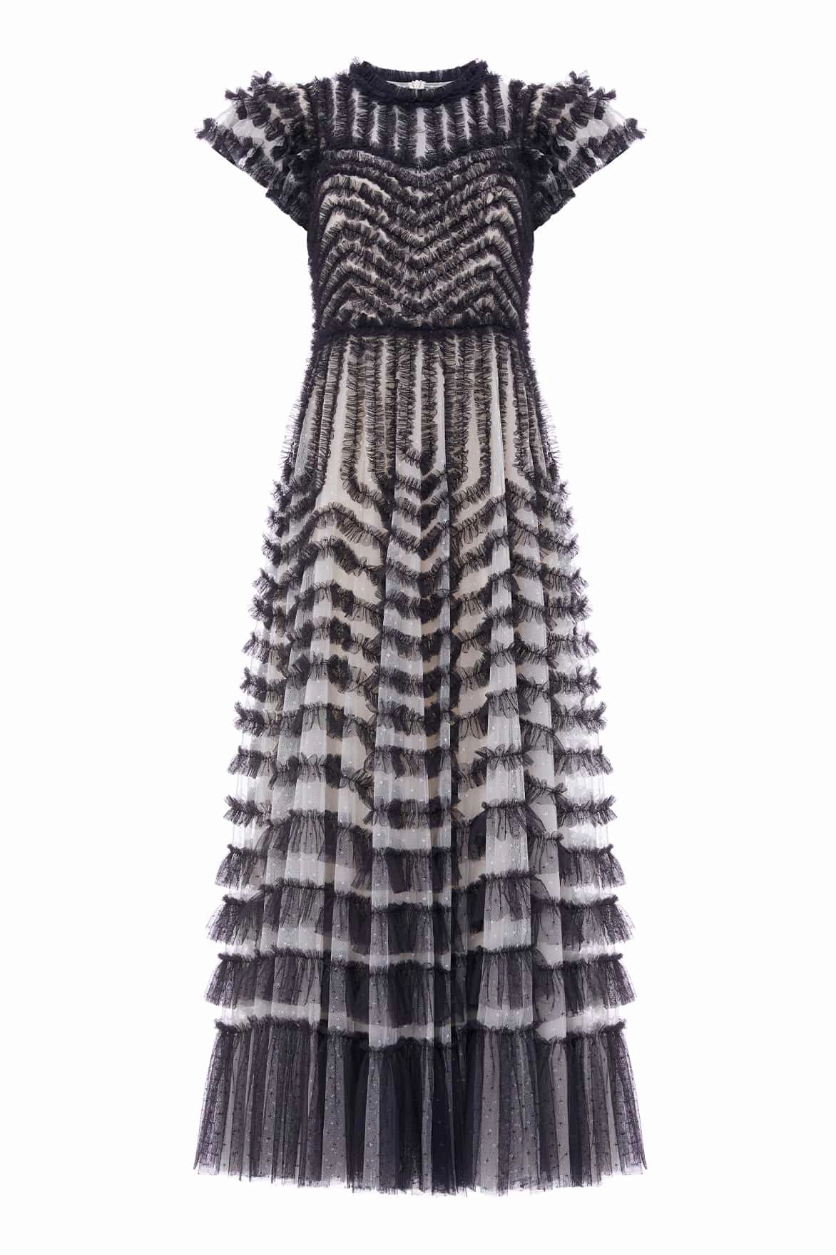 everyday staple La Vie En Rose Round Neck Short Sleeve Gown