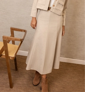 Lainey Panel Maxi | Beige Quilted Texture