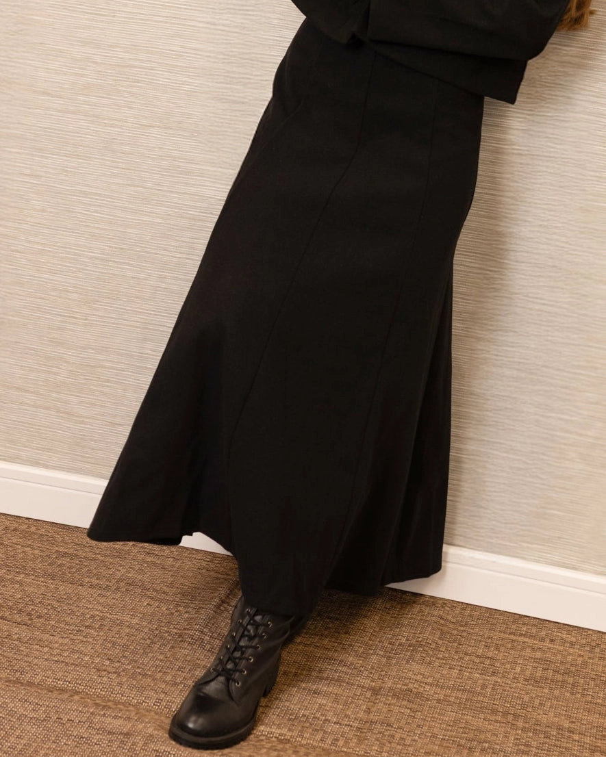 Fashion Energy Geometric Print Lainey Panel Maxi | Black