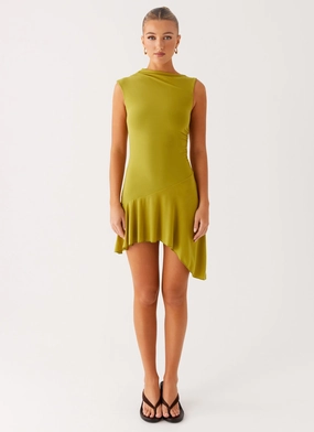 Lanai Mesh Mini Dress - Lime