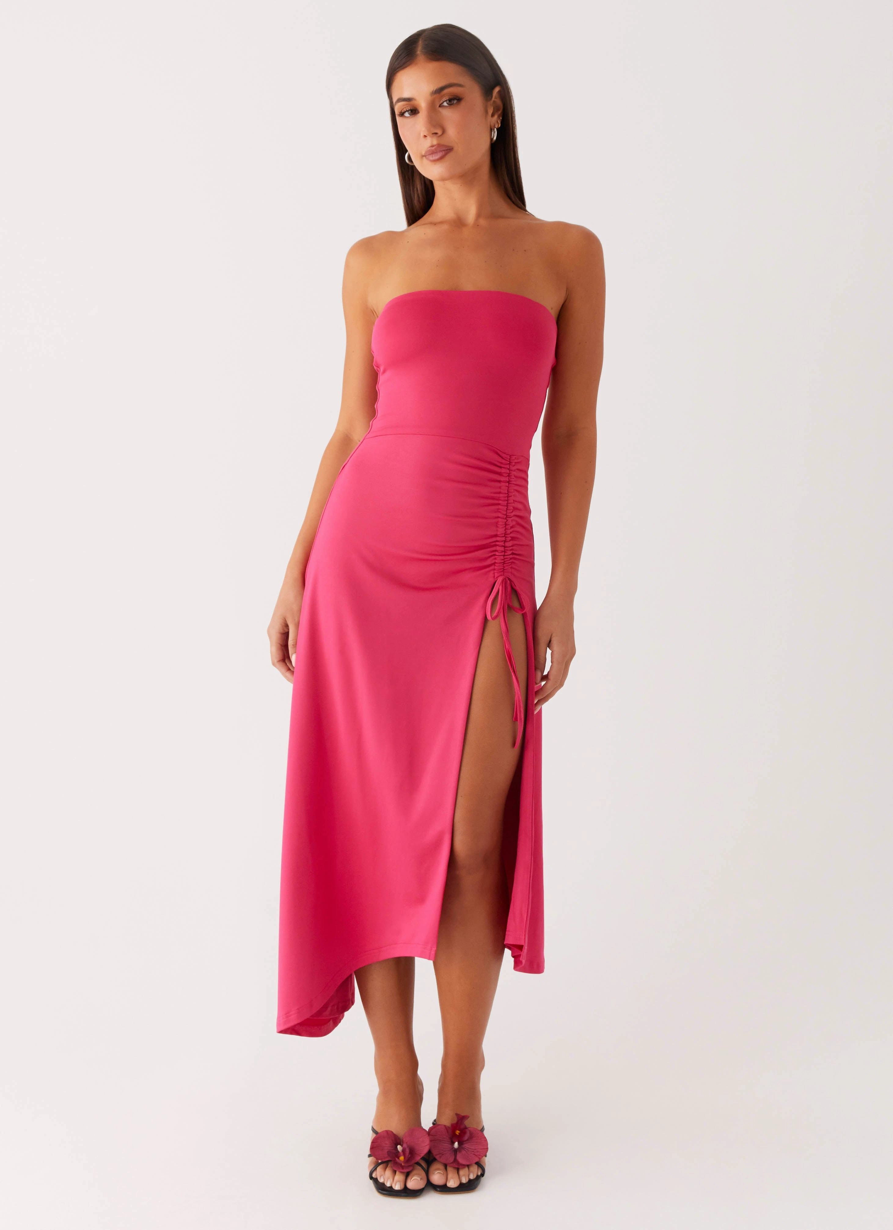 Laoise Midi Dress - Hot Pink