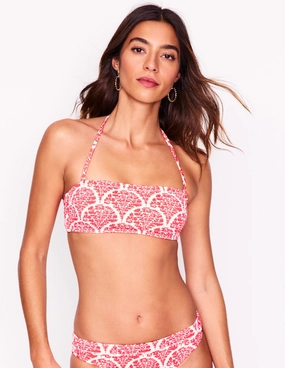 Milos Smocked Bikini Top-Jam Red, Blossomy Anti Slip Grippers Teen Trend
