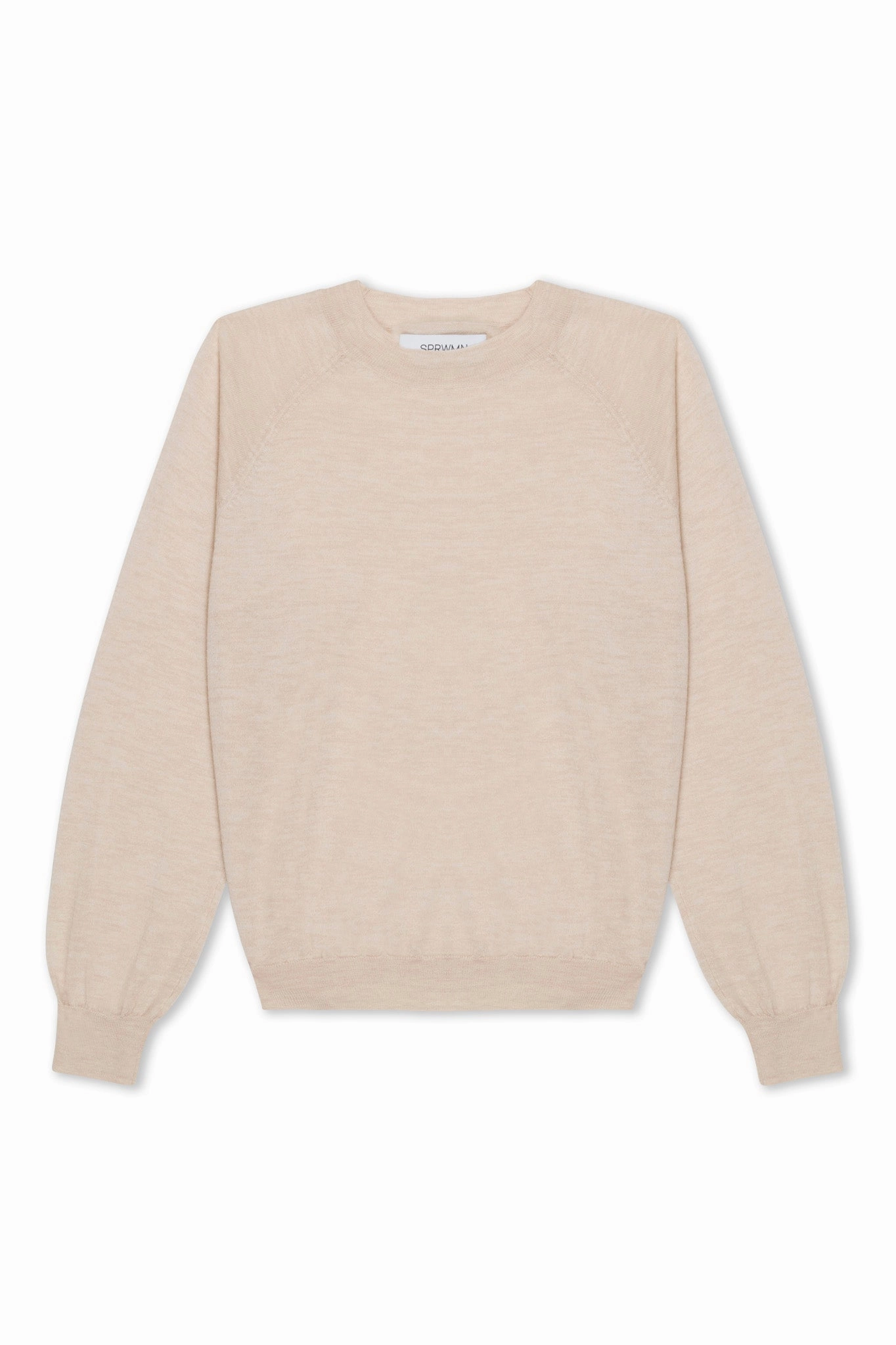 HighStretch TemperatureRegulating Fabric Latte Cashmere Raglan Sweater