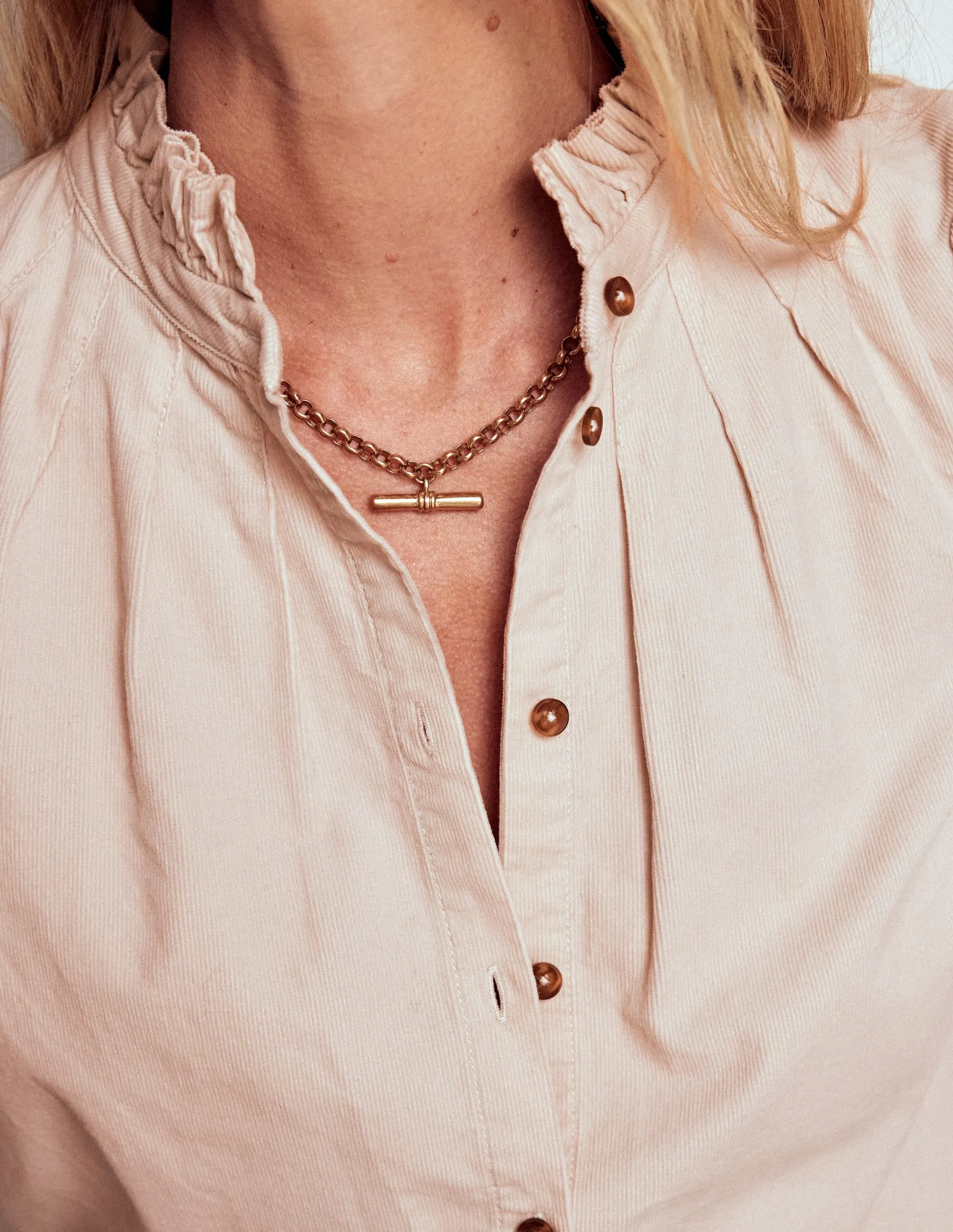 Lorna Cord Top-Almond Milk Stain Resistant Treatment