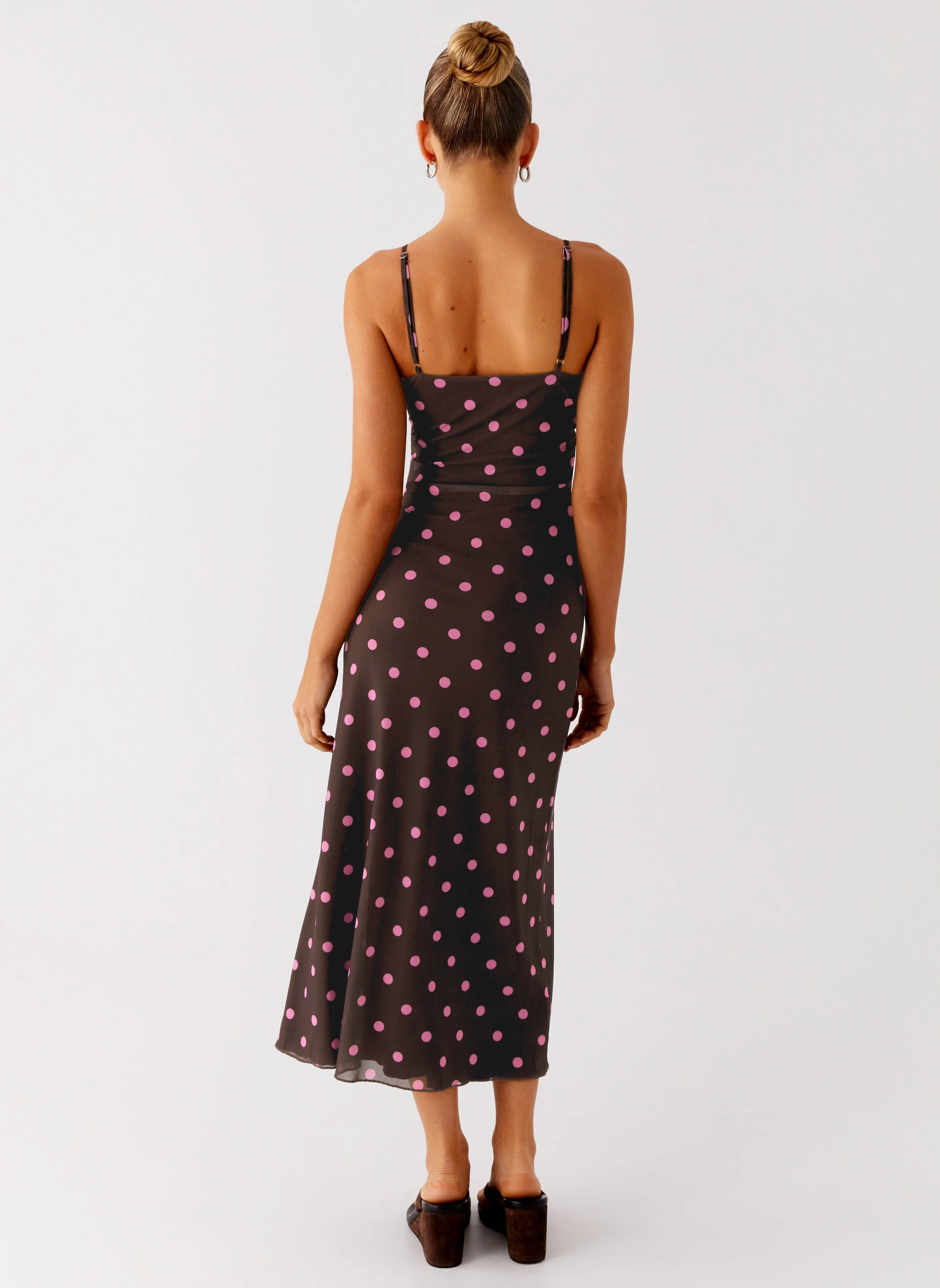 Latto Midi Dress - Chocolate Strawberry Dot
